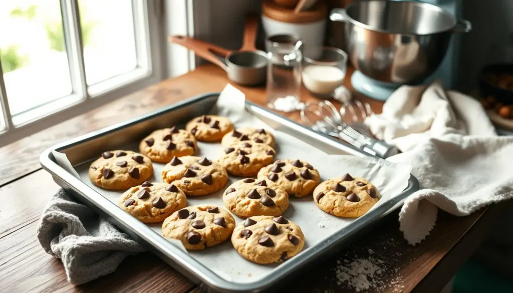 Ingredients for small batch chocolate chip cookies recipe