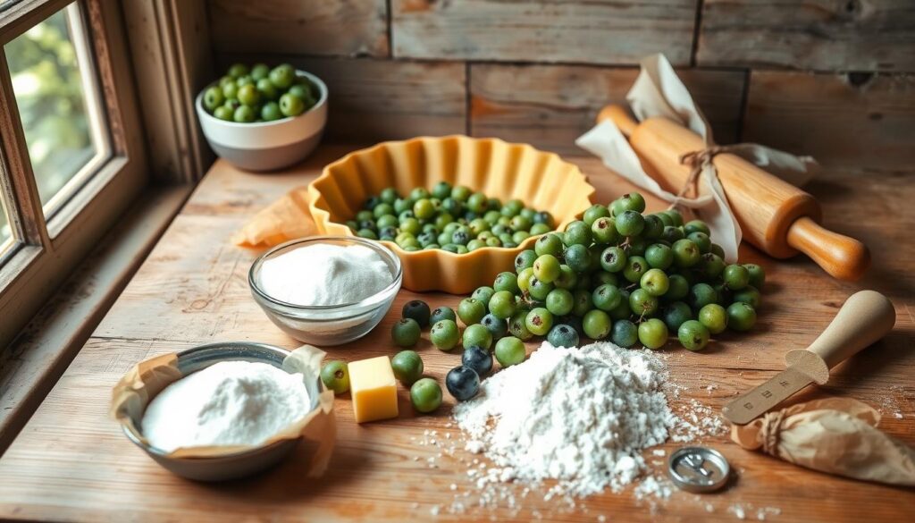 ingredients for gooseberry pie