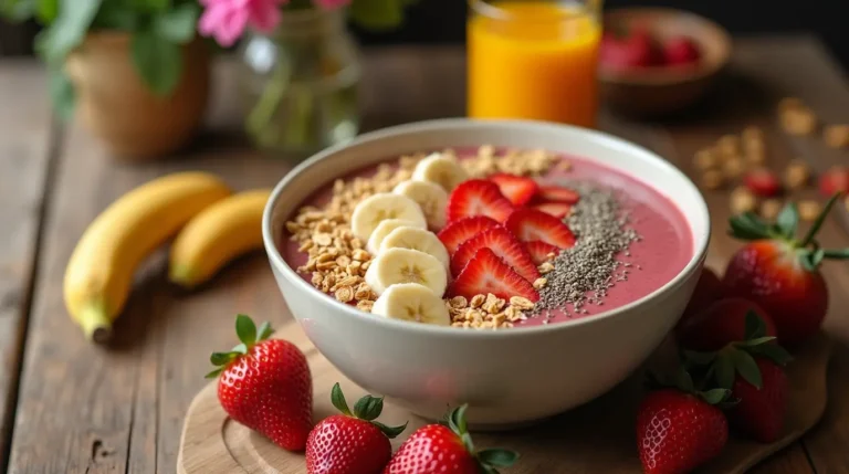 Strawberry Banana Smoothie Bowl